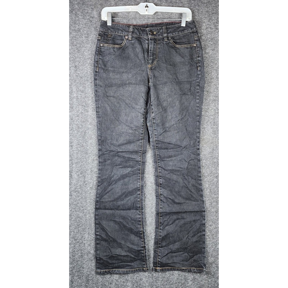 Talbots Curvy Bootcut Jeans Womens 2 Charcoal Grey Dark Wash Denim Mid Rise